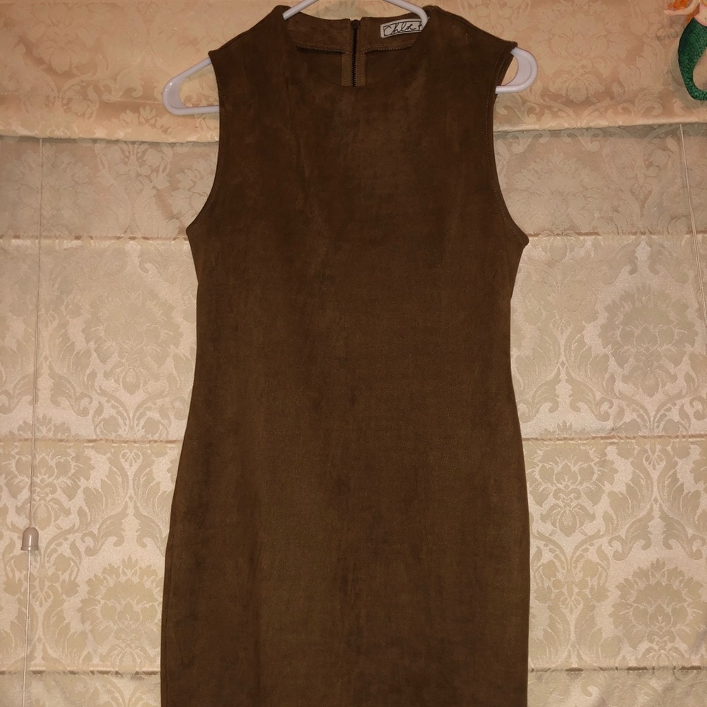 Tight Brown Suede Dress ( not TOO tight)
